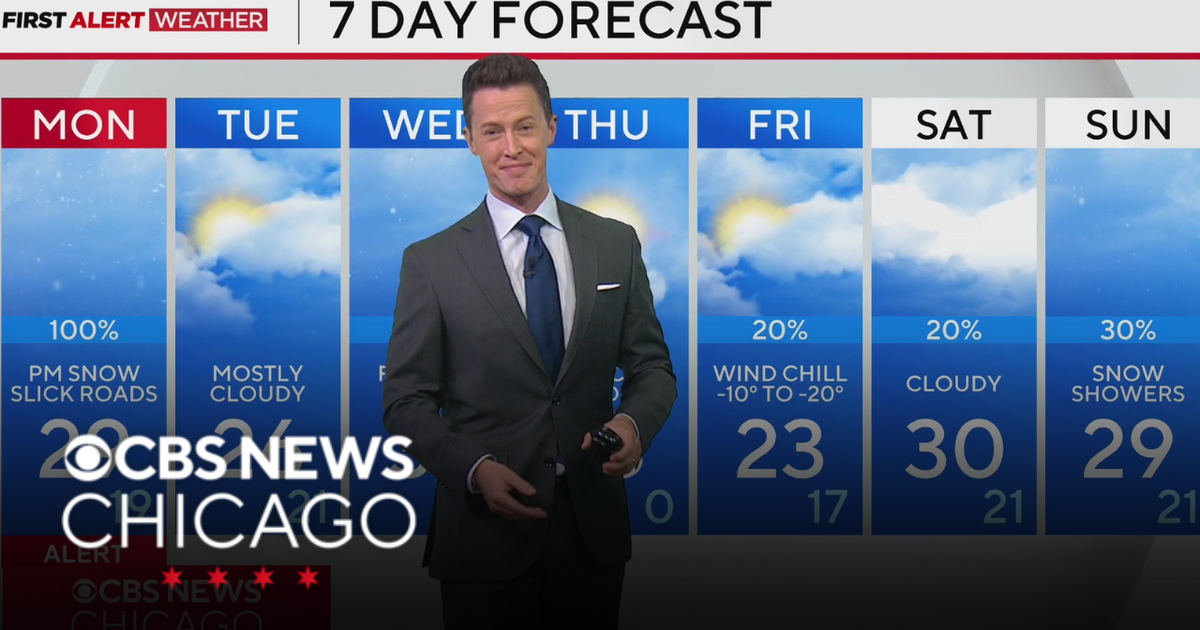 More snow heading to Chicago area late Monday - CBS Chicago