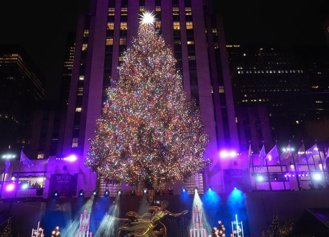 Rockefeller Center Christmas tree lighting held in NYC 