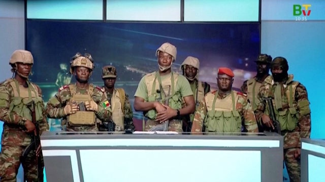 Soldiers appear Benin's national television claim to have seized power 