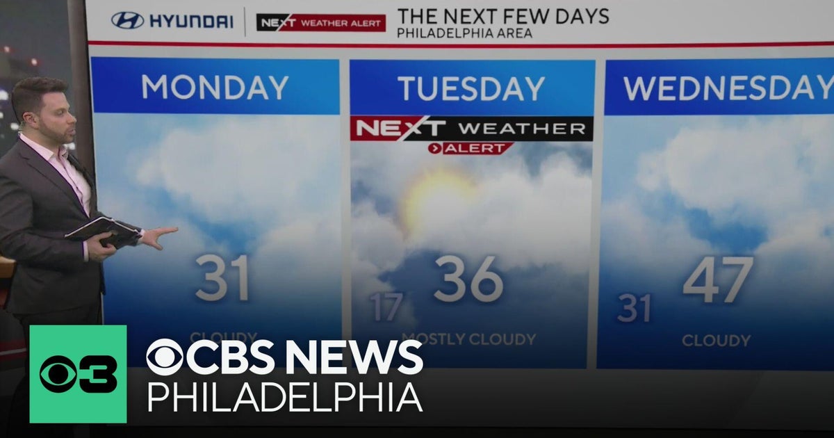 Philadelphia region starts week with blast of Arctic air - CBS Philadelphia