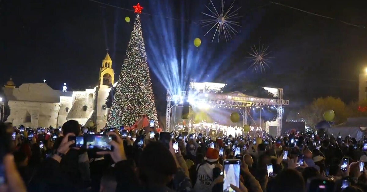 Bethlehem lights up 65-foot Christmas tree as Gaza ceasefire continues