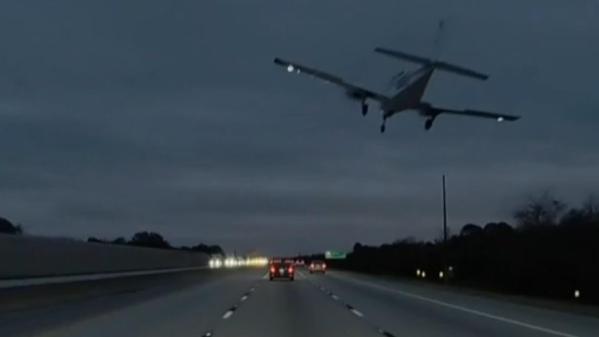 Watch: Plane makes emergency landing on Florida highway and slams into moving car