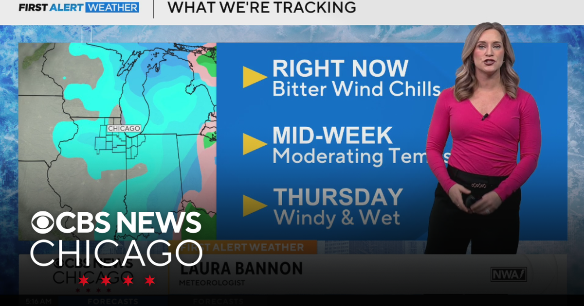 Bitter wind chills again Monday morning in Chicago - CBS Chicago