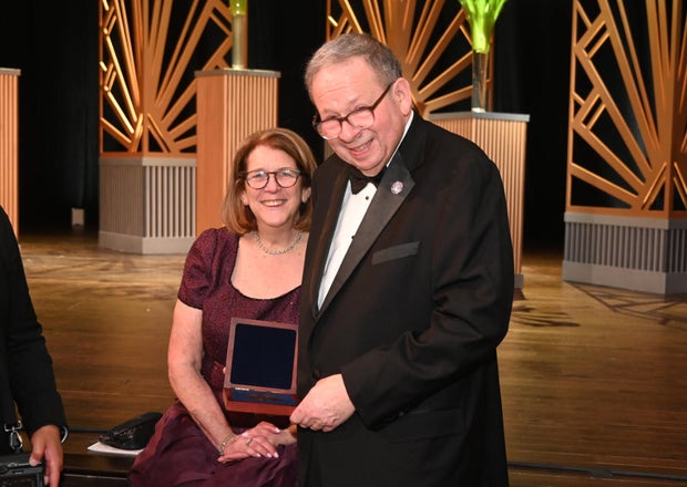 People pose for photos at the 2025 Pennsylvania Society Dinner