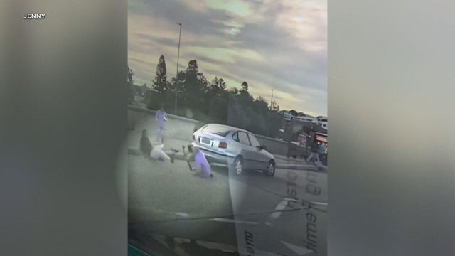 Boris and Sofia Gurman are seen on dashcam video trying to stop the deadly terror attack on a Hanukkah celebration at Australia's Bondi Beach. 