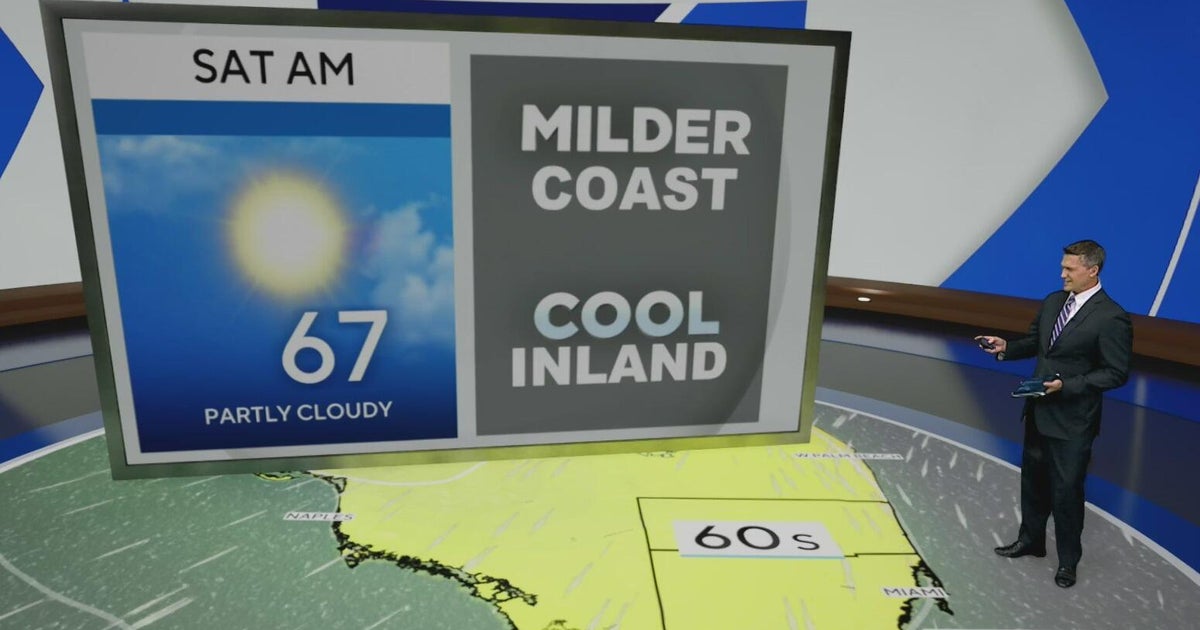 Warm pattern holds despite brief overnight cooldown in South Florida