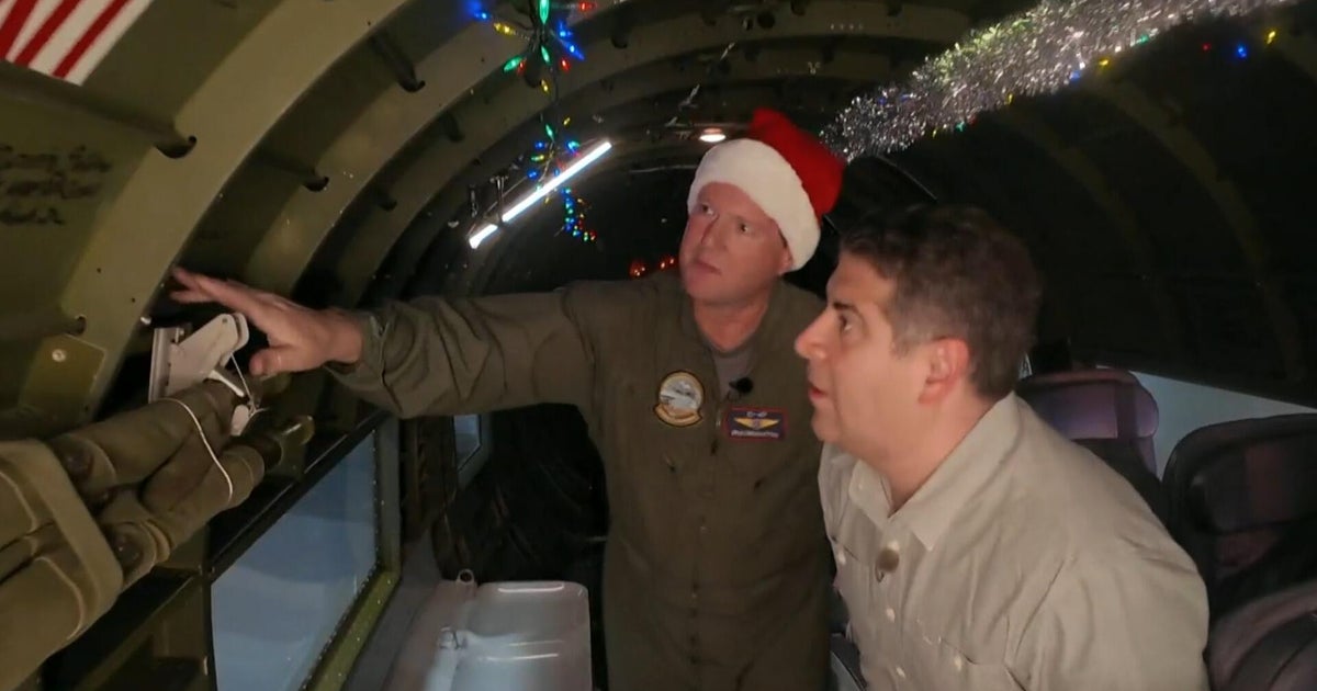 Vintage WWII aircraft is turned into a Christmas sleigh