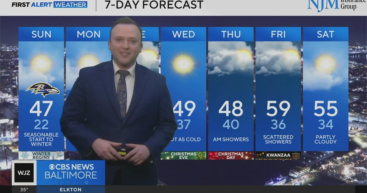 Another blast of cold air blows into Maryland on Sunday evening