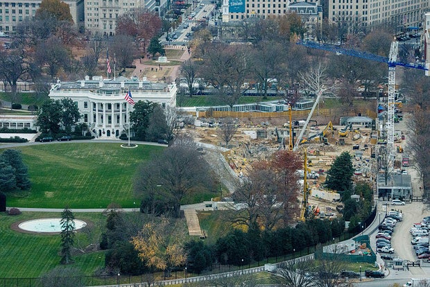 Demolition of the East Wing of the White House during construction of a new ballroom extension in Washington, D.C., on Dec. 9, 2025. 