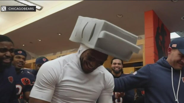 DJ Moore sports cheese grater foam hat 