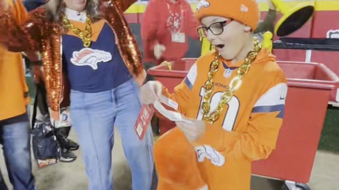 Young Denver Broncos fan heads to Kansas City after holiday surprise ...