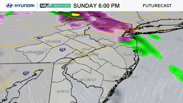 Cold, dry Sunday before rain moves across Philadelphia area. Here's the weather forecast 