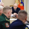 Russian President Putin chairs a meeting in Moscow 