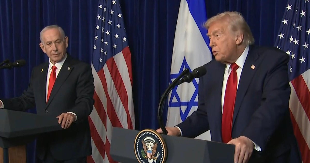 Trump warns "hell to pay" if Hamas doesn't disarm soon after Netanyahu meeting