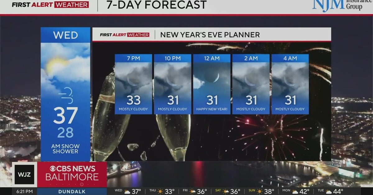 Flurries possible on New Year's Eve in Maryland