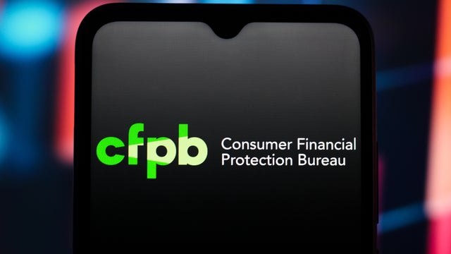 In this photo illustration, the Consumer Financial 