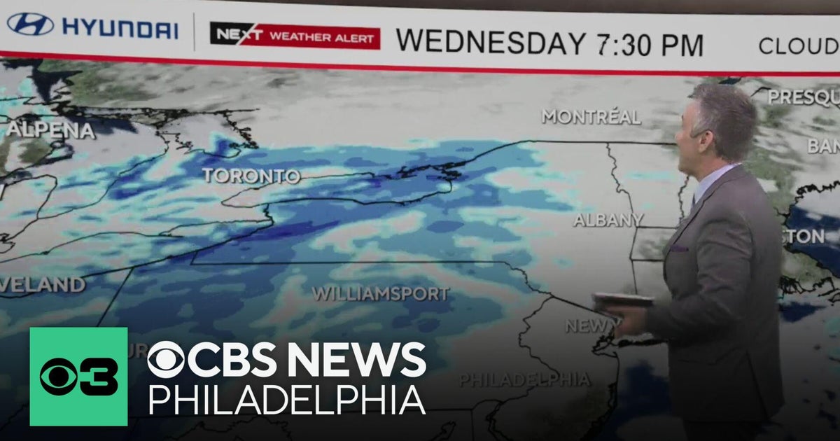 Partly cloudy, breezy Tuesday night in Philadelphia region - CBS ...