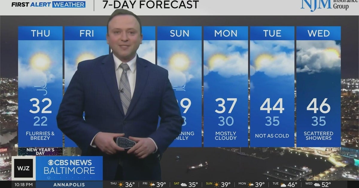Snow showers sweep across Maryland with more cold weather - CBS Baltimore