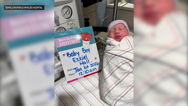 Ezkiel Hall, born to mom Natalie Rivera at Temple Women & Families Hospital 