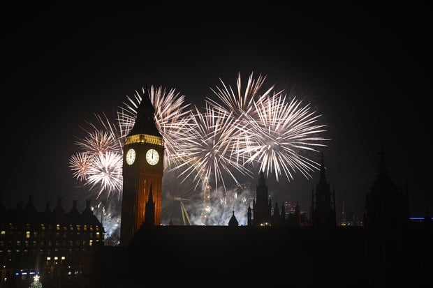 London New Year's Fireworks Display 