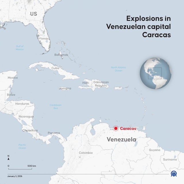 Map of Caracas, Venezuela