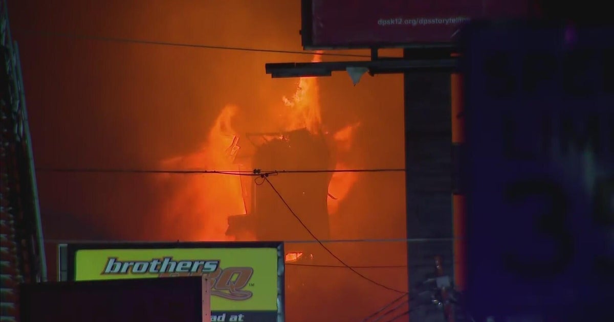 Denver crews battle fire at building under construction near Glendale ...