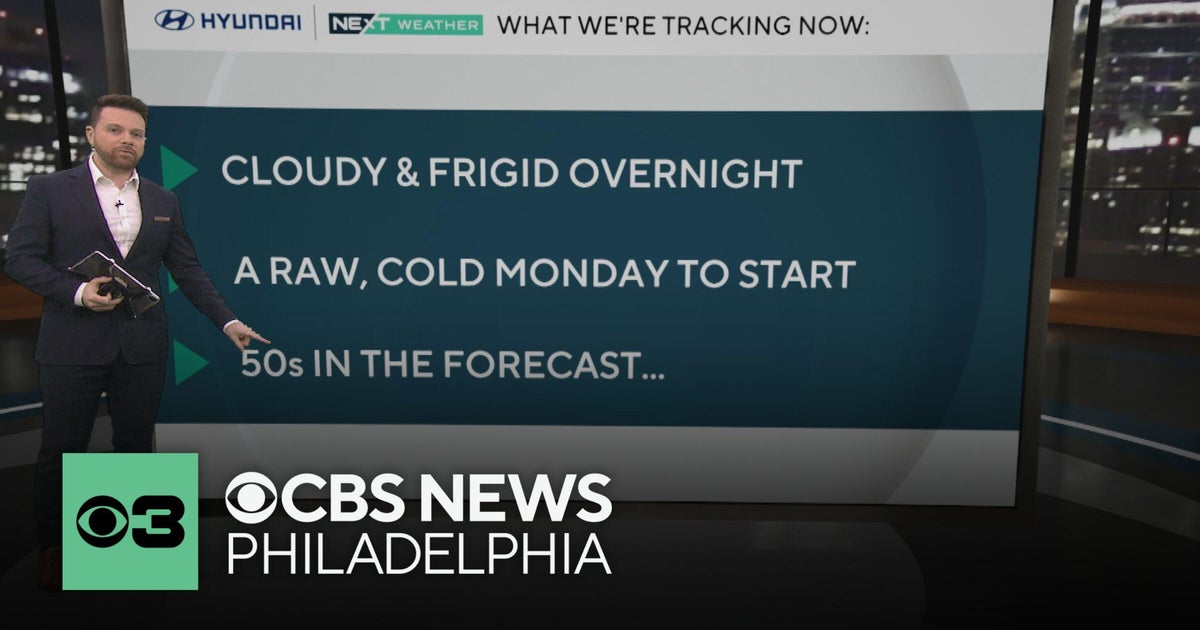 Cold Monday morning in Philadelphia, tracking milder weather