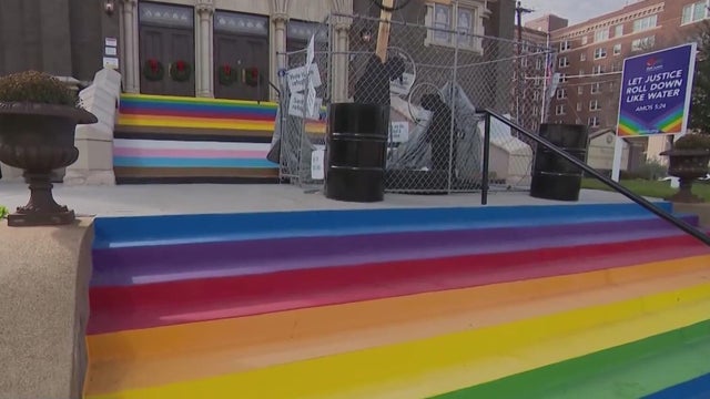 rainbow steps at Oak Lawn UMC 