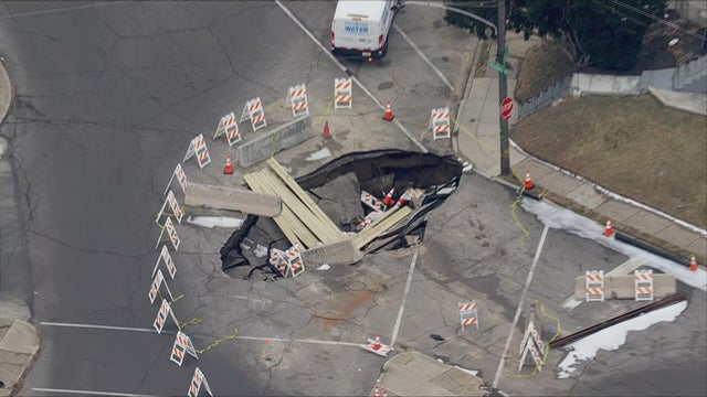 Large hole at Rodney Street and N. Wister Street 
