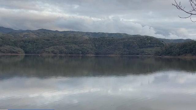 Water fills the Lake Mendocino Reservoir 