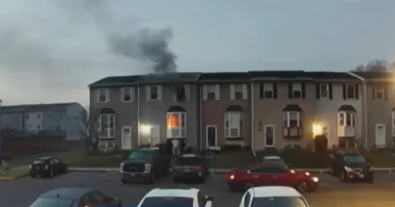 Video shows man catching children from burning Baltimore County home