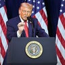 President Trump speaks during the House Republican retreat at the Kennedy Center in Washington, D.C., on Jan. 6, 2026. 