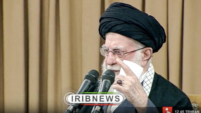Iranian leader Ali Khamenei addresses the public 