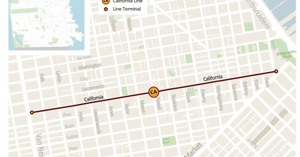 California Cable Car Line down for the rest of the day, SMFTA says