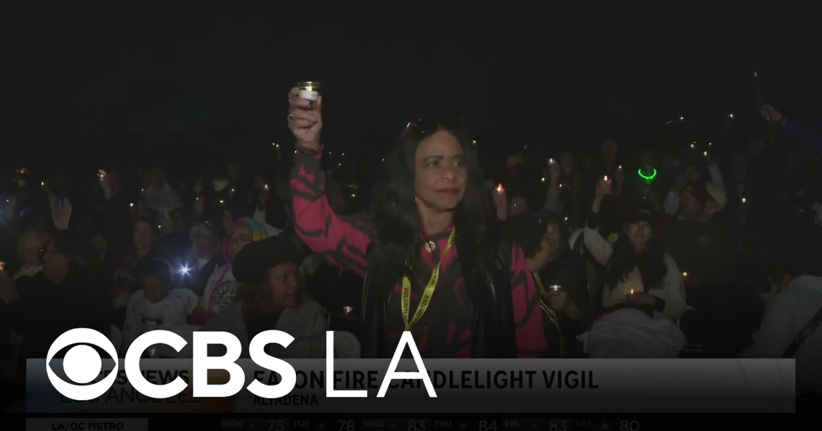 Altadena community gathers for candlelight vigil marking one year since Eaton Fire