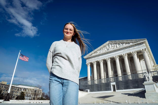 Becky Pepper-Jackson poses for a portrait in front of the Supreme Court in Washington, D.C., on Jan. 11, 2026. 