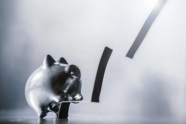 Silver Piggy bank savings going up to new market high. 