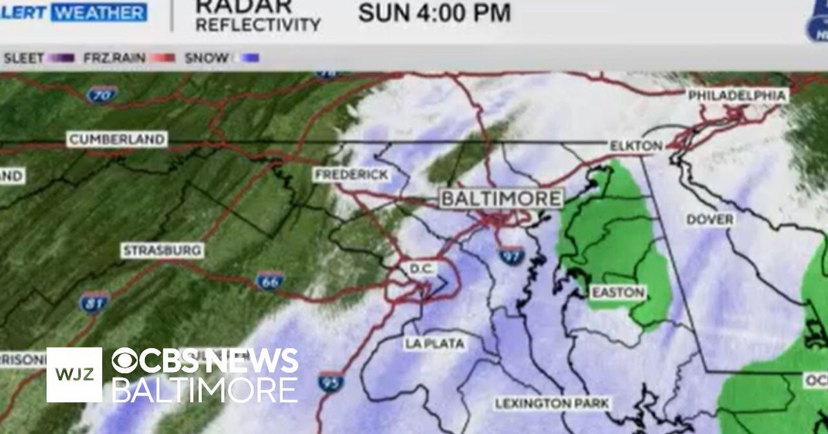 More snow Sunday afternoon in Maryland