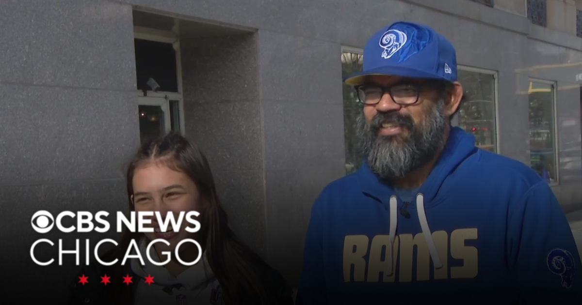 Rams' fans brave cold temps in Chicago to watch playoff game