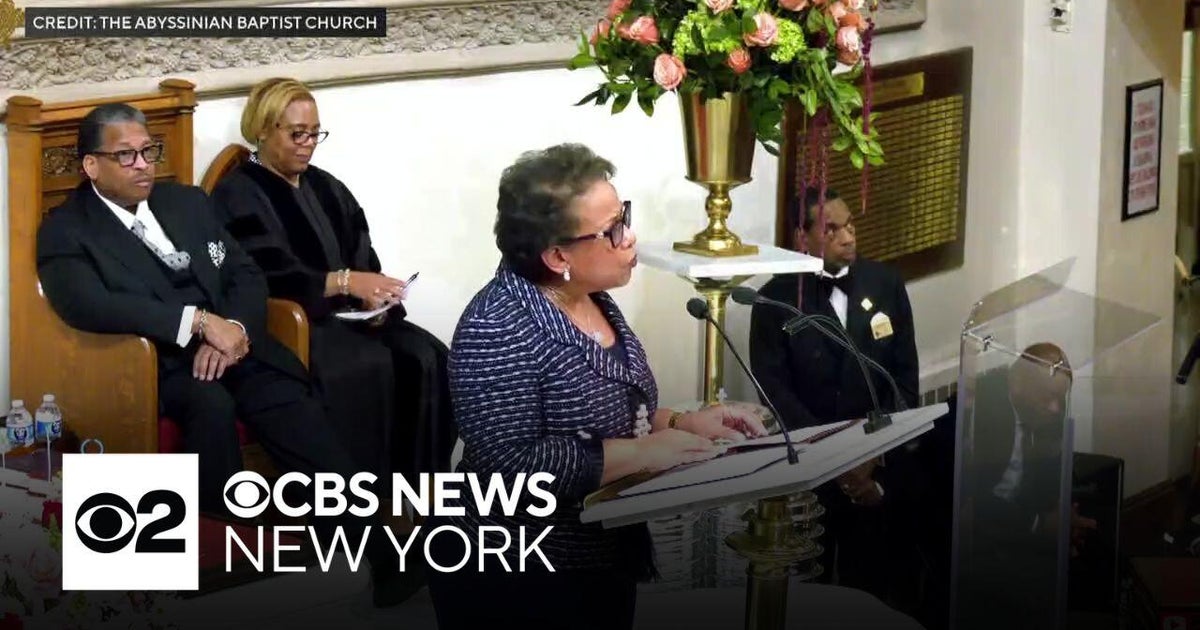 Former U.S. Attorney General Loretta Lynch speaks at MLK service in Harlem