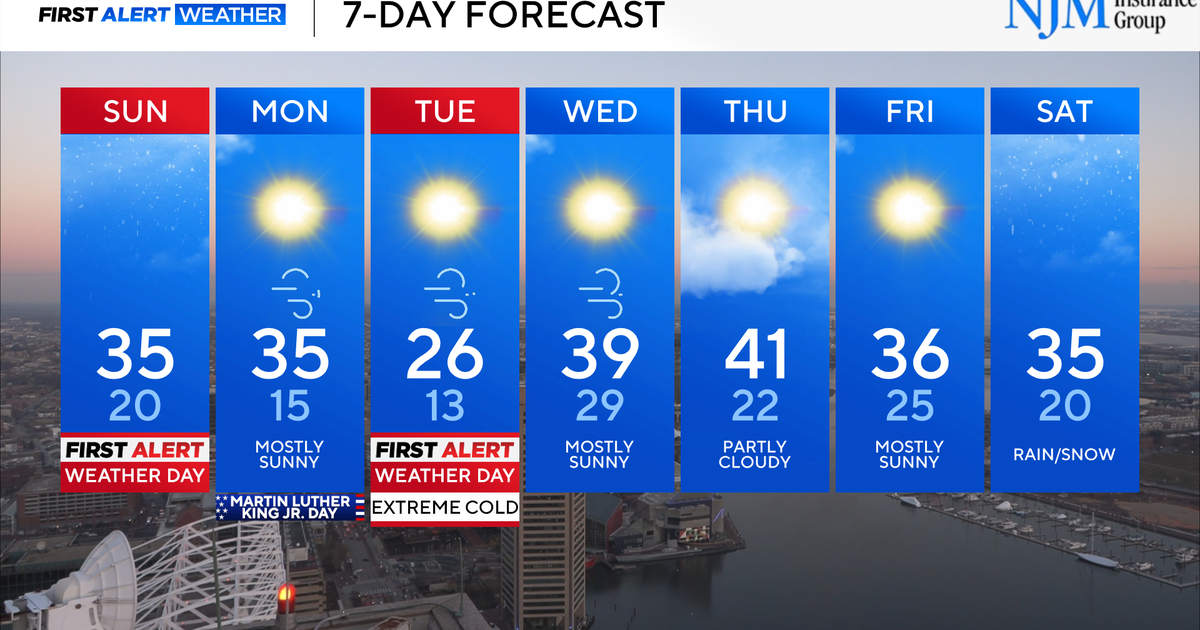 Another Round of Snow across the Eastern Half of Maryland on Sunday