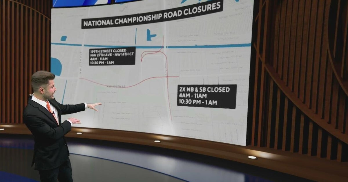 Traffic building around Hard Rock Stadium ahead of championship game