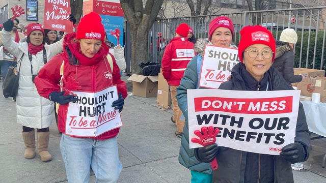 Nurses from Mount Sinai West in New York City are protesting work conditions. 
