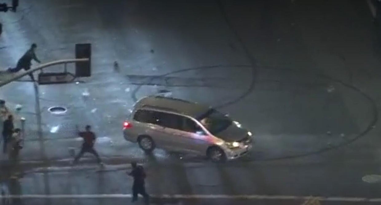 Man who drove minivan at anti-ICE protesters in Los Angeles sentenced ...