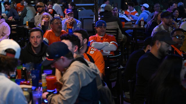 Fan watch the Denver Broncos play the Las Vegas Raiders 