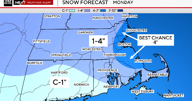 Here's what left of the snowstorm on Monday