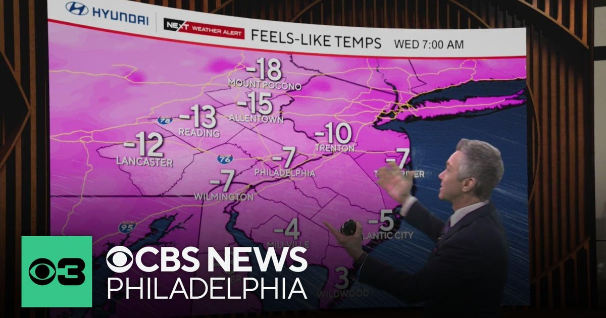 Philadelphia had its most snow in a decade Sunday, but now the temps plummet Monday