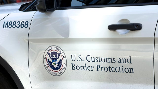 A U.S. Customs and Border Protection vehicle is seen parked on the street in New York City. 