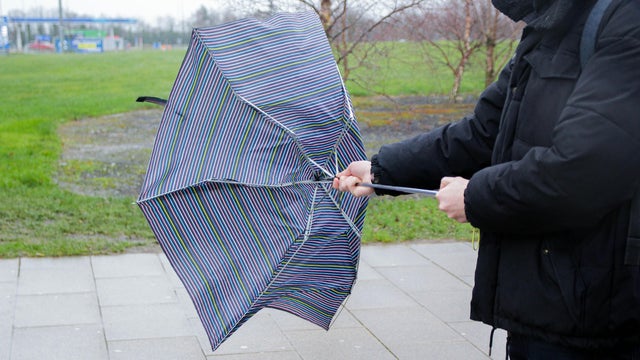 Broken umbrella 