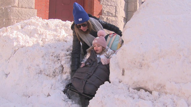 Boston snow sidewalk 